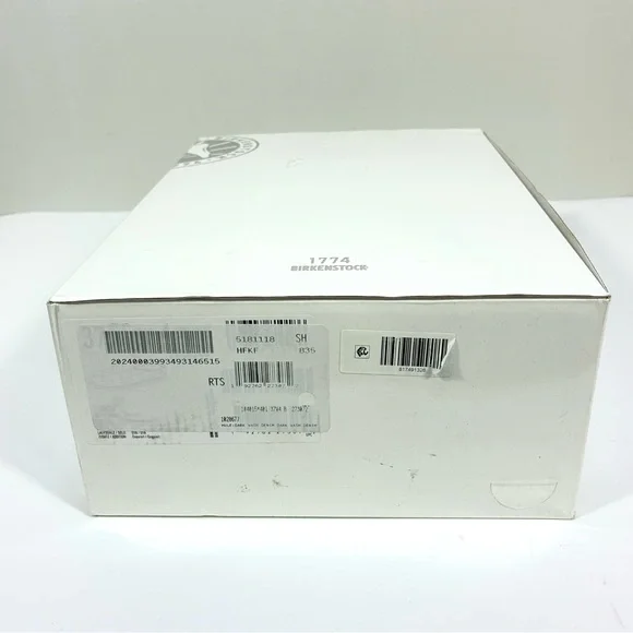 Birkenstock 1774 Eliscu Quilted Denim Slide Clogs Mules Dark Wash Denim 6 37 NEW - Picture 17 of 17